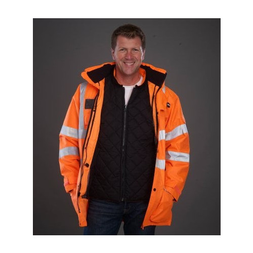 Hi-Vis Multi Function 7-in-1 Jacket S Orange/Navy