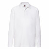 63201 Fruit of the Loom Kids L/S Poly/Cotton Piqué Polo