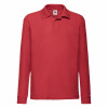 63201 Fruit of the Loom Kids L/S Poly/Cotton Piqué Polo