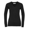 710F Russell Ladies´ V-Neck Knitted Pullover