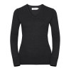 710F Russell Ladies´ V-Neck Knitted Pullover