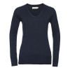 710F Russell Ladies´ V-Neck Knitted Pullover