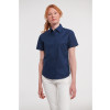 933F Russell Ladies S-Sleeve Easy Care Oxford Shirt