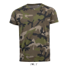 SOL'S CAMO Men's Round Collar T-shirt