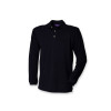Henbury Long Sleeve Cotton Piqué Polo Shirt