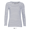 01403 SOL's MARINE Women's Long Sleeve Striped T-shirt