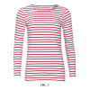 01403 SOL's MARINE Women's Long Sleeve Striped T-shirt