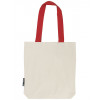 Neutral Twill Bag With Contrast Handles