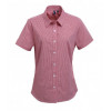 Premier Ladies Gingham Short Sleeve Shirt