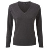 PR696 Premier Ladies Knitted Cotton Acrylic V Neck Sweater