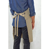 'Barley' Contrast Stitch Sustainable Bib Apron