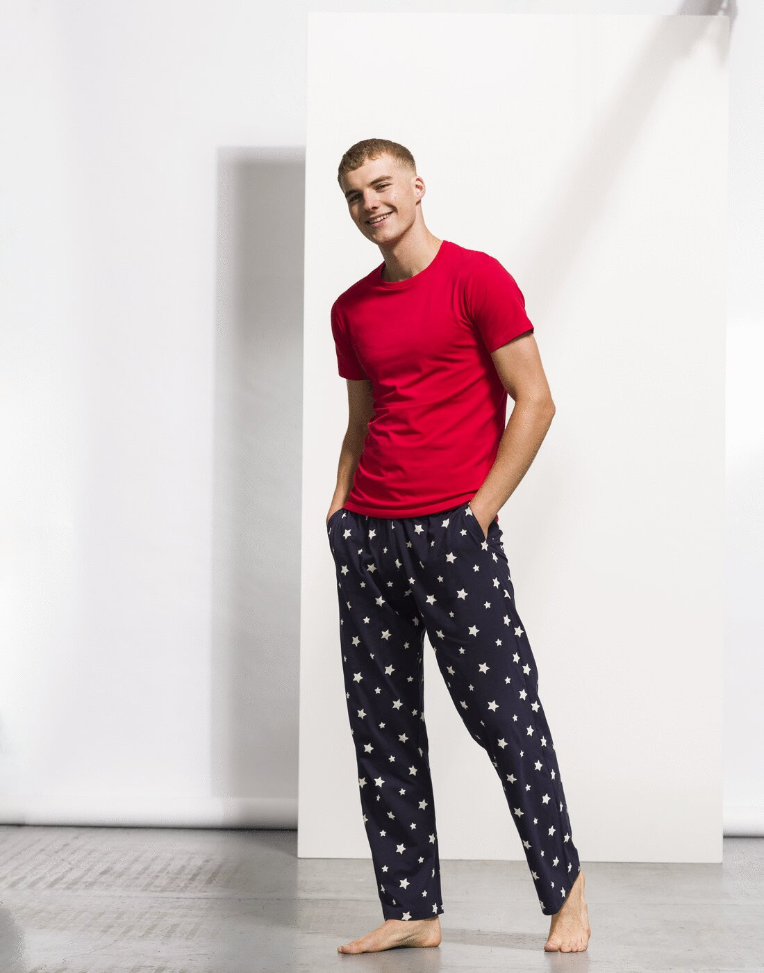 Men's Lounge Pants - Blue Cheetah | Woodstock Laundry EU